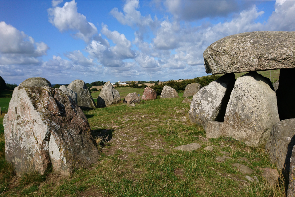 Кромлех из вертикально поставленных камней, Poskær stenhus