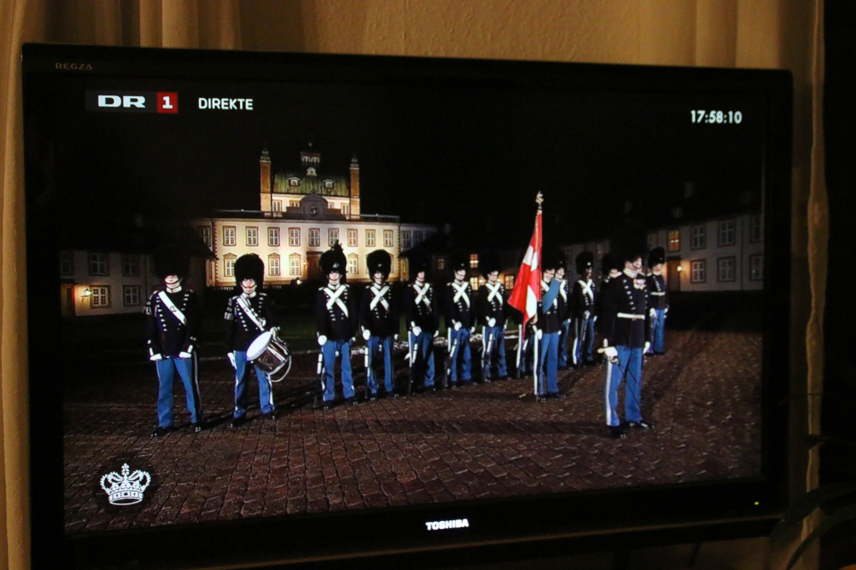 Королевские гвардейцы перед дворцом Фреденсборг