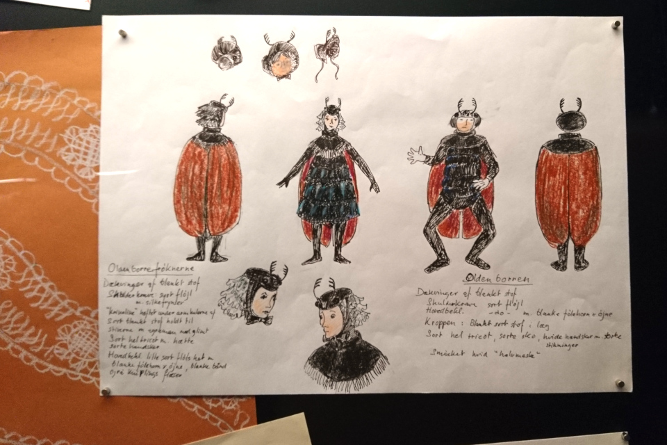 Эскизы декораций и костюмов королевы Дании Маргрете II 