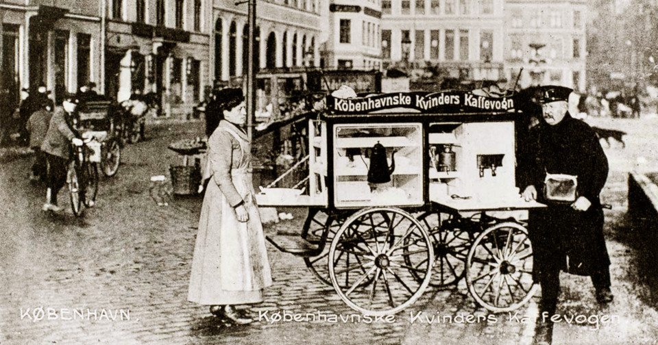 Кофейный вагончик в Копенгагене в 1907 году