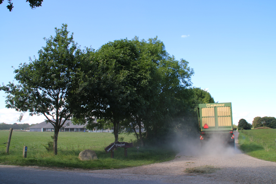 Грузовик едет по старой военно-торговой дороге Хэрваен (дат. Hærvejen)
