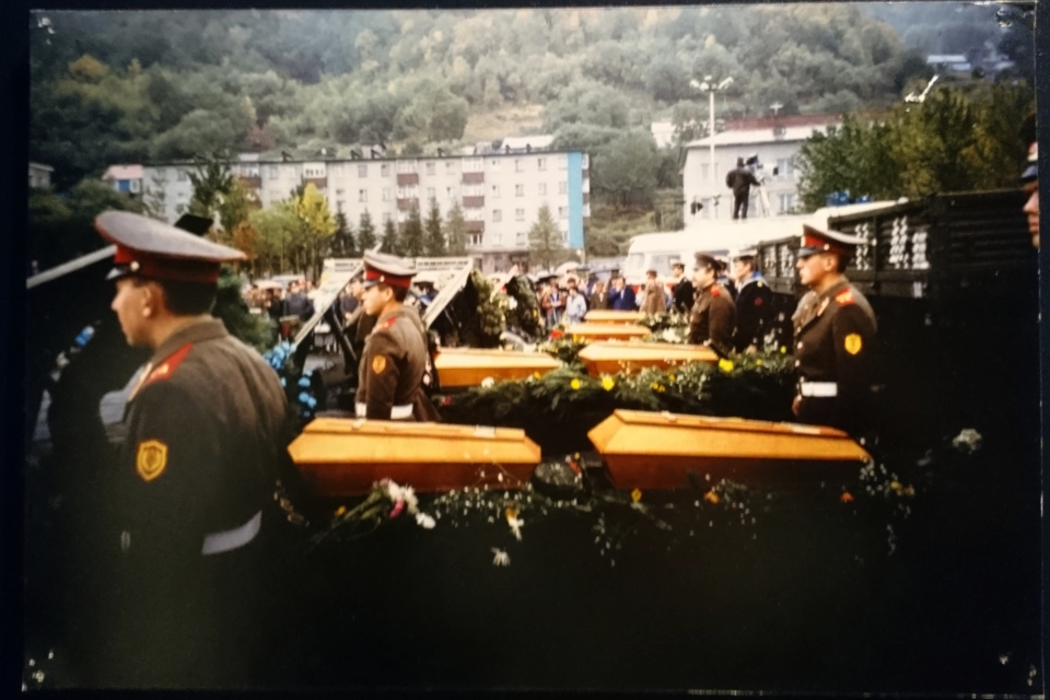 Церемония перезахоронения Витуса Беринга и членов его команды в 1992 