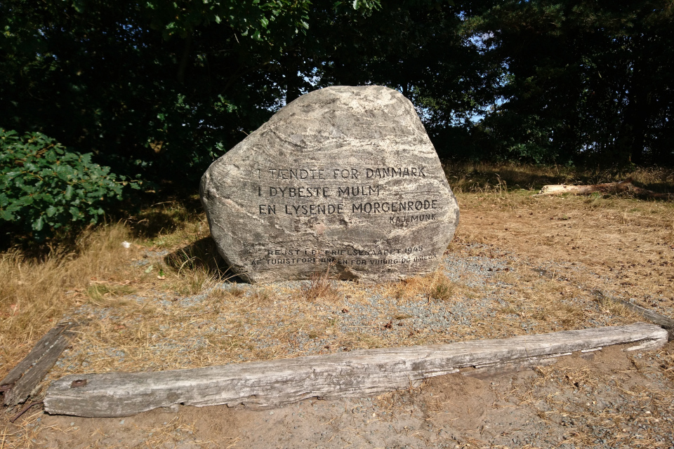 Памятный камень на холмах Доллеруп, г. Виборг, Дания. Фото 9 авг. 2018