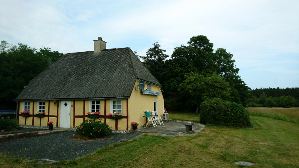 Фахверковы дом, Удбюхой (Udbyhøj, Havndal), Дания. Фото 28 июля 2021 