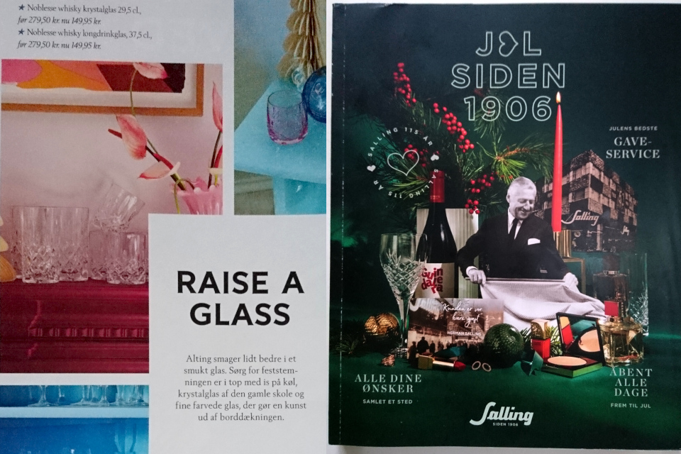 Реклама хрусталя в журналах датских престижных магазинах Salling, Magasin. Ноябрь 2021