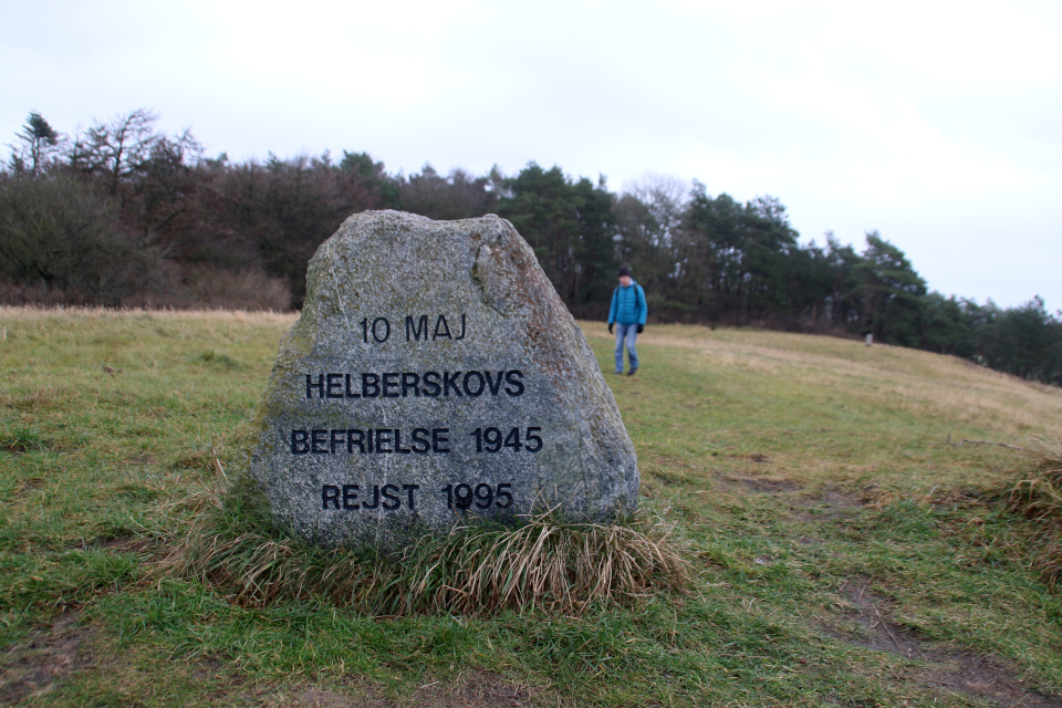 Памятный камень освобождения в Хельберсков, Дания. Фото 2 янв. 2022