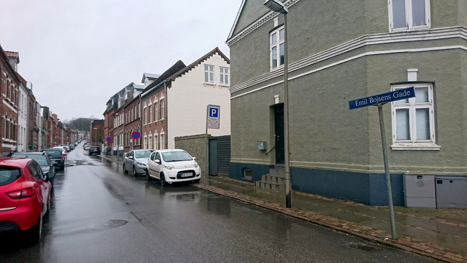 Emil Bojens gade. Хорсенс (Horsens), Дания. Фото 3 фев. 2022
