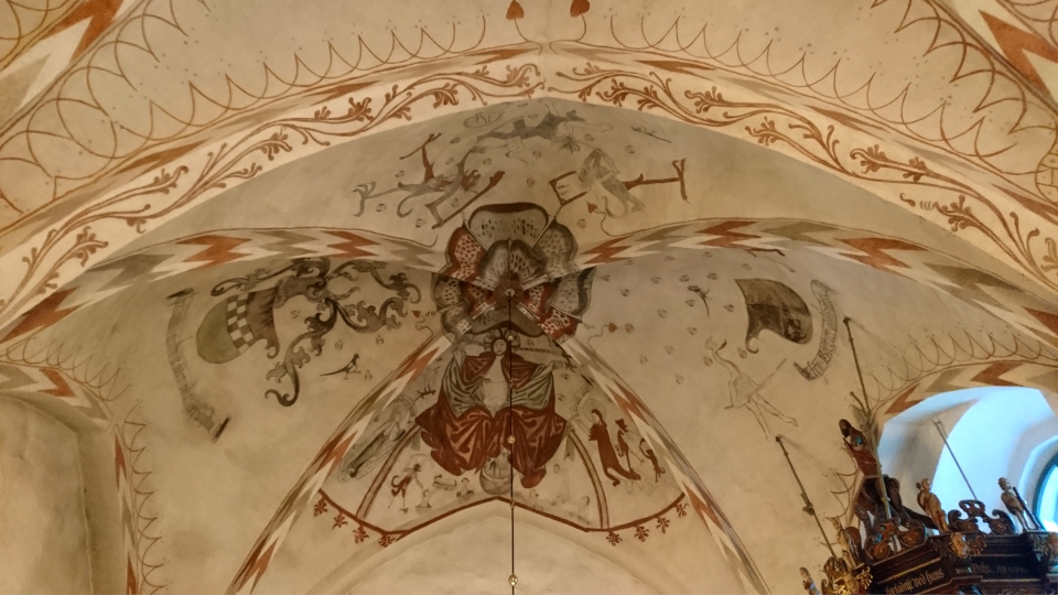 Фрески. Церковь Марии Магдалины (Marie Magdalene Kirke), Дания. 2 июн. 2022 Фрески. Церковь Марии Магдалины (Marie Magdalene Kirke), Дания. 2 июн. 2022