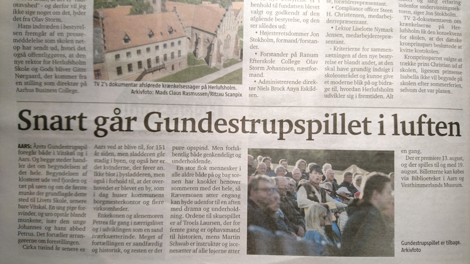 Gundestrupspillet, статья из газеты, 13 авг. 2022