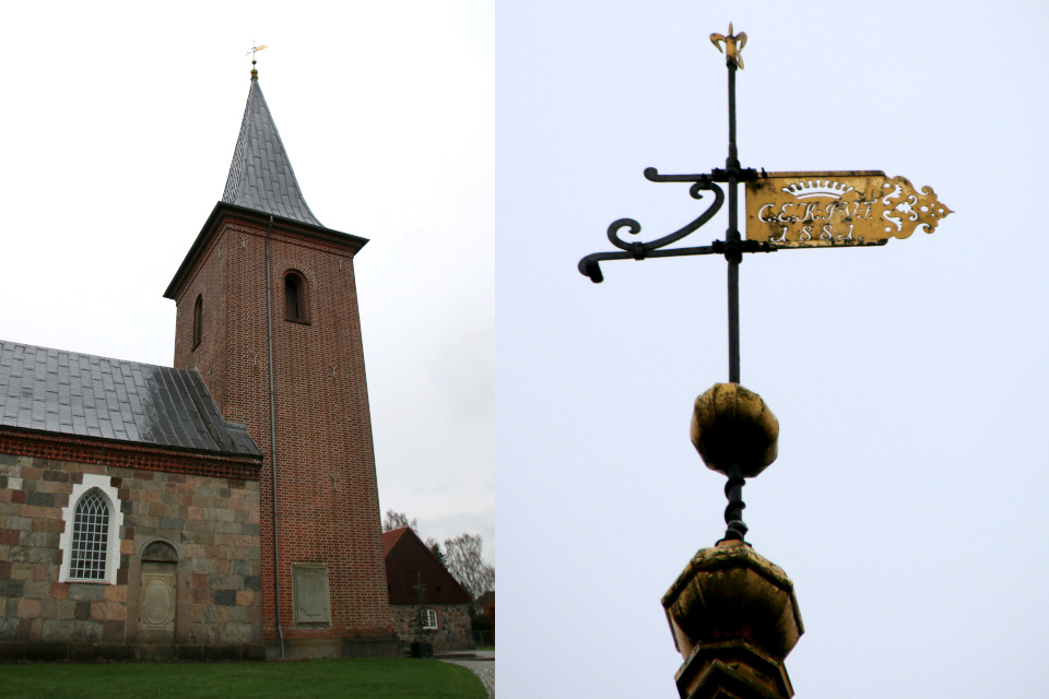 Флюгер. Церковь Хаммель, Дания. 28 нояб. 2022 