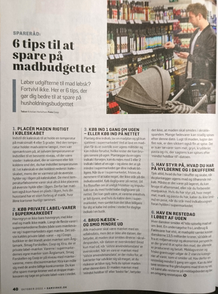 Экономия в условиях кризиса. Журнал Самвирке, Даний. 25 окт. 2022