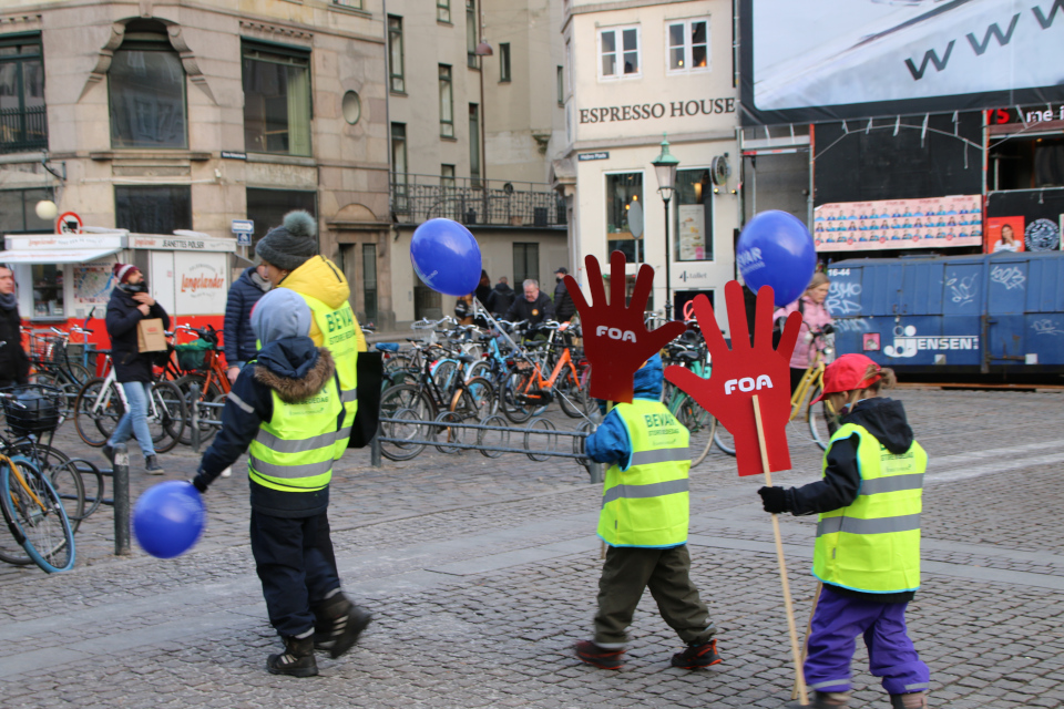 Демонстрация против отмены дня всеобщей молитвы, Копенгаген, Дания. 5 фев. 2023 