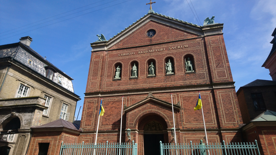 Собор Святого Ансгара — католический собор в Копенгагене. ул. Бредгаде 28, Копенгаген, Дания. 9 июня 2023 