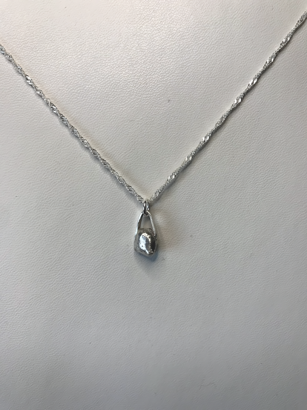 Minimalist handbag Sterling Silver. solid ball.