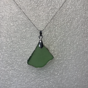 Green Emerald sea glass Necklaces.