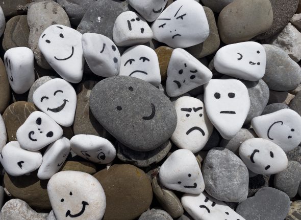 Emotion,Management,Concept,,Stones,With,Painted,Faces,Symbolize,Different,Emotions.