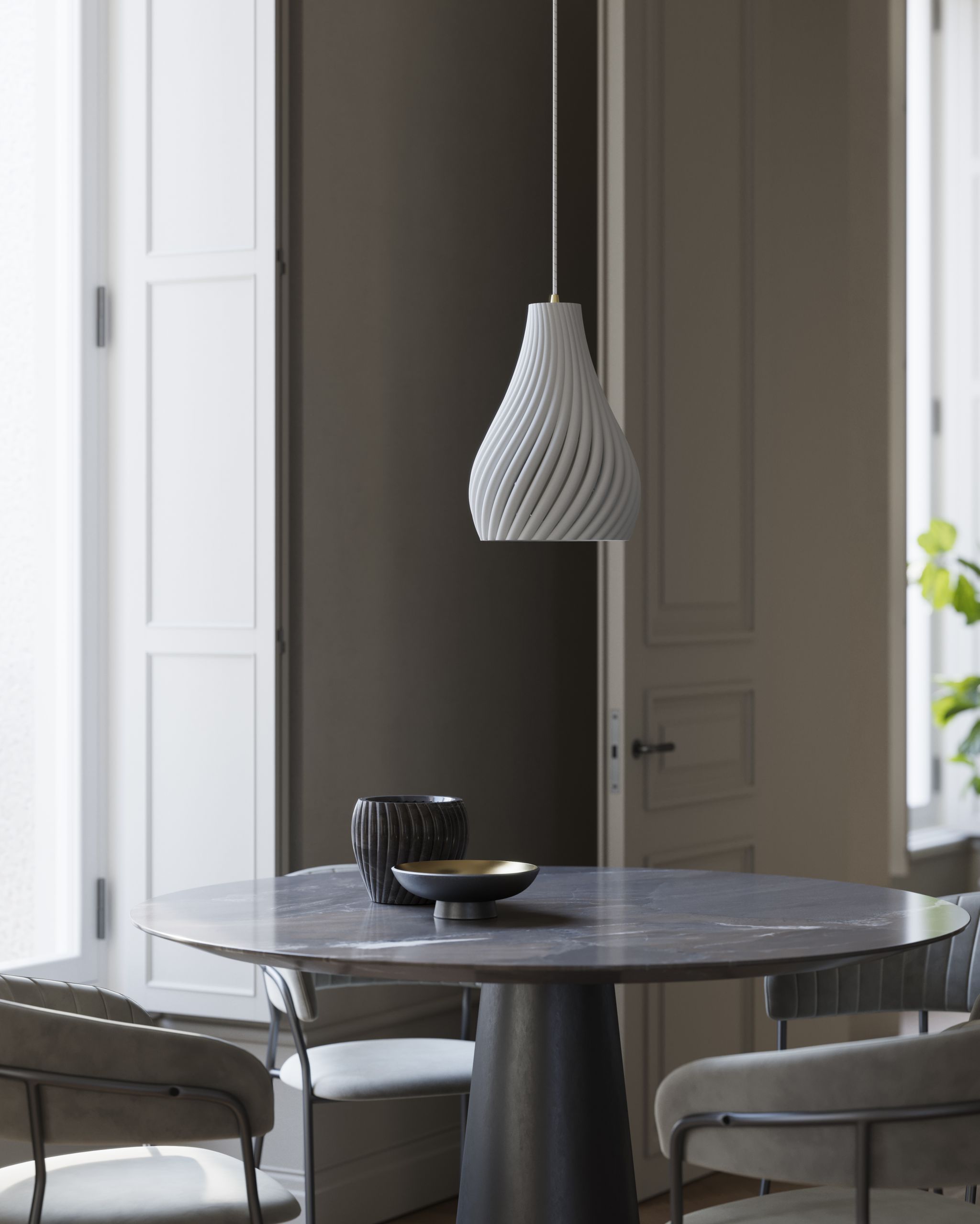 Scandinavian Mood Light | Arc Pendant Lamp by FlowForm