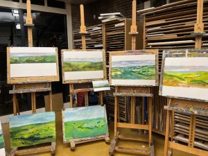 schilderen met acryl-expositie