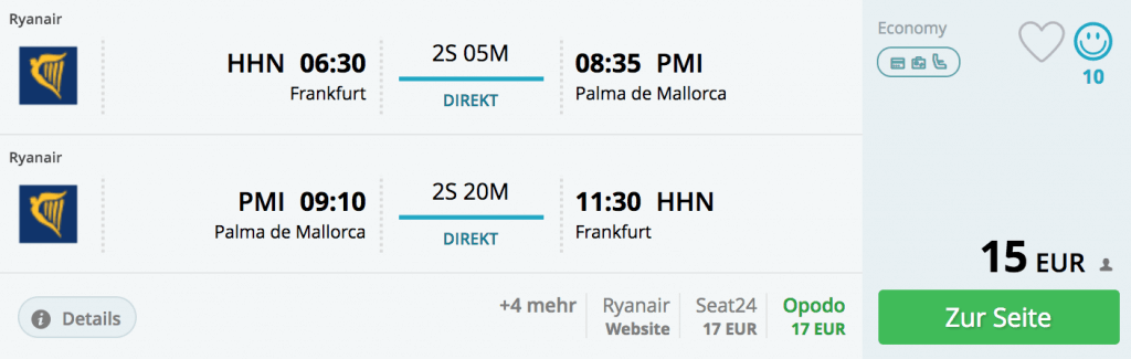 Für 15€ nach Mallorca