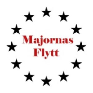 Majornas flytt logga. Majornas flytt loggotype