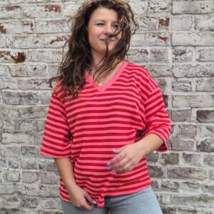 oversized striped tee