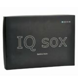 08 – IQ SOX Gaveæske – sort med nummer 7-pak bambusstrømper