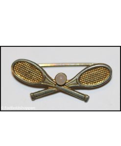 Tennis pin med ketchere og lille perle i midten