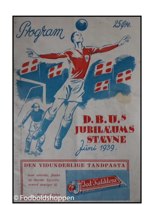 Kampprogram: DBU´s Jubilæumsstævne Juni 1939