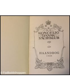 Kgl. Dansk Yatchklub 1926 haandbog