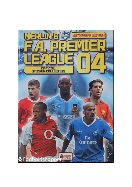 The Official Merlin Premier League Sticker collection Samlealbum 2004