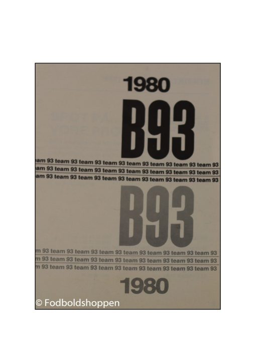 B93 - 1980. Folder med B93 team