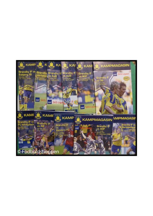 16 stk Brøndby kampprogrammer 2004