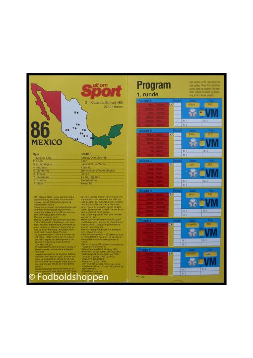 World Cup 86 - Mini program fra alt om sport
