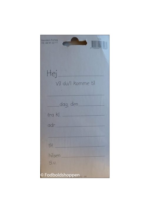 Indbydelser med kort og kuverter (Fodbold)