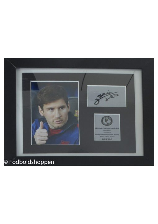 Lionel Messi foto med autograf og certifikat nr