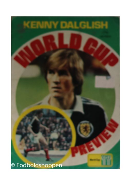 Optakt til VM slutrunden i Fodbold 1978, med plakat af Skotlands landshold i midten af bladet