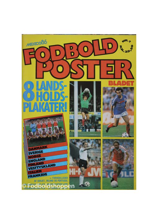 Mexico 86 Fodbold poster bladet + Guide