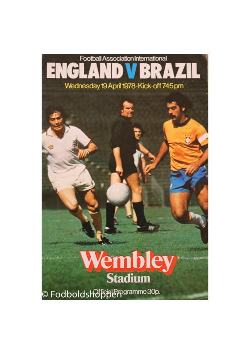 Kampprogram - England - Brazil 19/08-1978