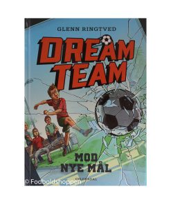 "Mod nye mål" er første bind i fodboldserien Dreamteam om drengen P, som først og fremmest elsker fodbold. Nu med seje tegneseriestriber af Rasmus Jensen.