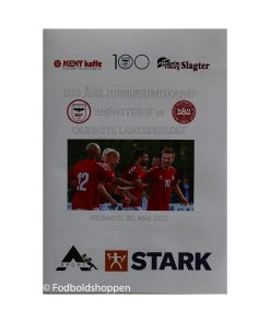 100 års jubilæumskamp. Mønsted IF fejrer der jubilæum med en kamp mod old boys landsholdet. Kampprogram, teamsheet og resultat med målscorere 