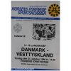 Kampprogram U16 landskamp DK - Vestyskland 21/10-1986