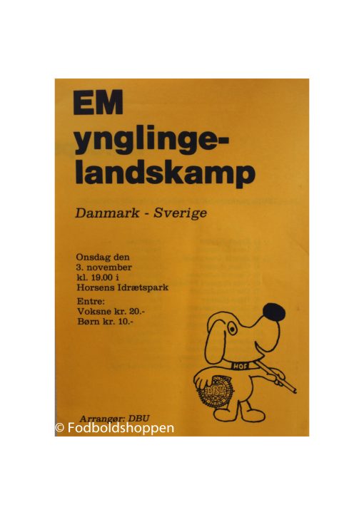 EM ynglinge-landskamp: Danmark - Sverige 03/11-198?