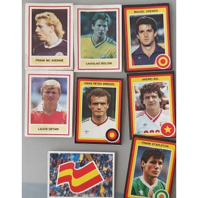 8 stk Fodbold stickers EM 1988