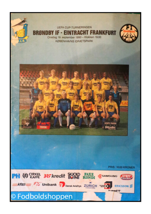 kampprogram - Brøndby - Frankfurt 1990