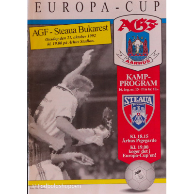 Kampprogram: AGF - Steaua B. 21/10-1992