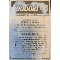 Ulrik Le Fevre Signeret fodboldkort 1968