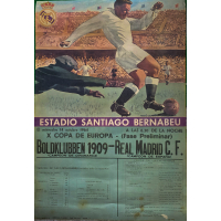 Kampplakat: B 1909 - Real Madrid (Genoptryk)