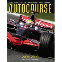 Autocourse 2008–2009 – engelsk Formel 1-årbog i hardback, eftertragtet samlerobjekt i fin stand