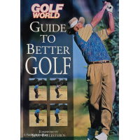 Forside af bogen Guide to Better Golf med golfspiller i aktion og fotos af golfsving.