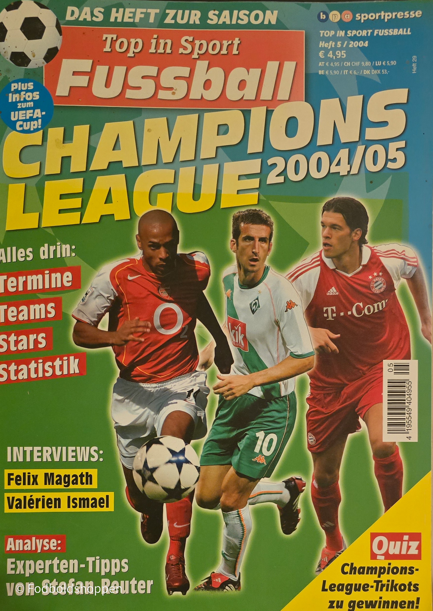 Top in Sport Fussball Champions League 2004 2005 fodboldmagasin